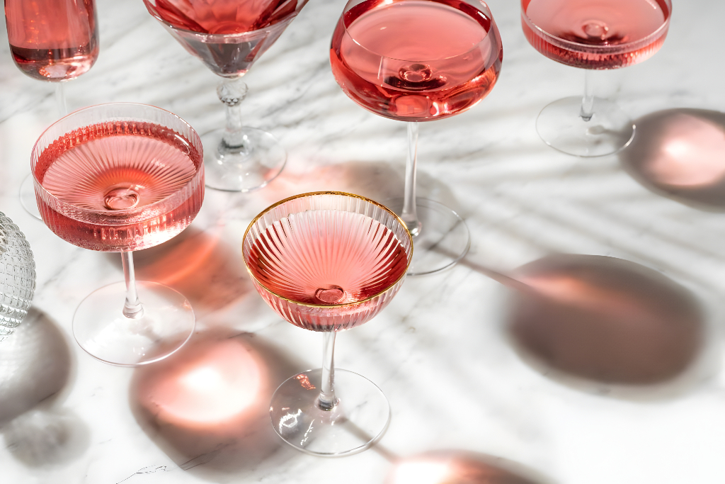 Verre de vin rosé